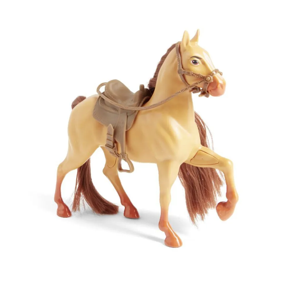 Kit de jeu écurie et cheval blanc ou marron