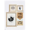 Kit 17 stickers déco effet cadre imitation bois