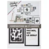 Kit 17 stickers déco effet cadre noir