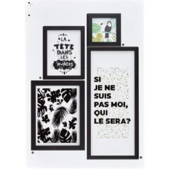 Kit 17 stickers déco effet cadre noir