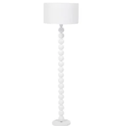 Lampadaire pied bubble en résine blanc Ø45xH158cm