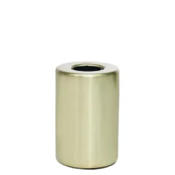 Lampe base ronde en métal jaune doré Ø8xH12cm