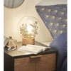 Lampe boule à poser intérieur forme feuillage doré