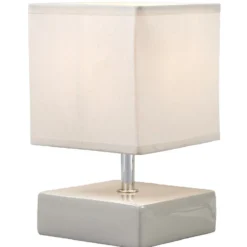 Lampe carrée beige