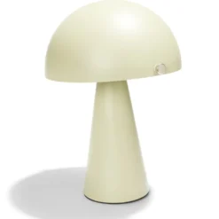 Lampe à poser forme champignon en fer H34cm vert clair