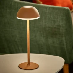 Lampe à poser sans fil tactile et rechargeable USB 3 nuances H37cm Brun