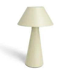 Lampe à poser tactile conique métal vert sauge Ø21xH27cm