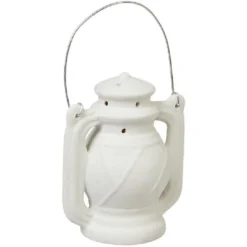 Lanterne LED en céramique blanche