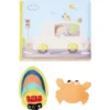 Livre de bain avec 2 jouets plastique (2 modèles)