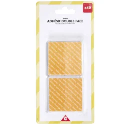 Lot de 40 adhésifs double face multiusage 2,5x2,5cm