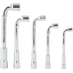 Lot de 5 clés à pipe Ø8/10/12/13/17mm métal gris