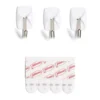 Lot de 3 crochets adhésifs 3M plastique blanc pointe métal