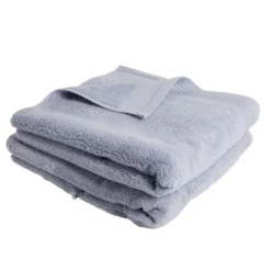 Lot de 2 draps de douche 65x135cm et 70x140cm bleus