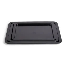 Lot de 3 plaques à four métal noir 38/43/48x29cm