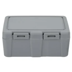Lunch box à 2 compartiments - Boîte alimentaire en plastique gris 1L