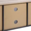 Meuble TV métal et bois Laura 2 portes 118x39xH49cm