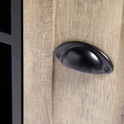 Meuble TV métal et bois Laura 2 portes 118x39xH49cm
