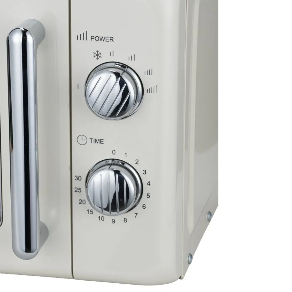 Micro-ondes rétro vintage 20L 6 niveaux de puissance 700W
