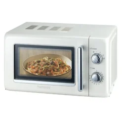 Micro-ondes rétro vintage 20L 6 niveaux de puissance 700W