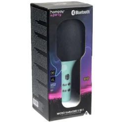 Micro pour karaoké 3en1 avec 3 effets de voix 5W L20cm