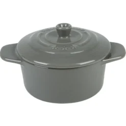 Mini cocotte ronde gris