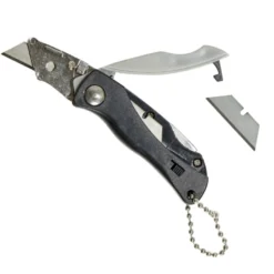 Mini couteau pliable avec 5 lames rechargeables L10cm