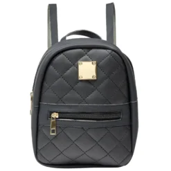 Mini sac à dos femme simili noir 17x8xH20cm