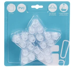 Mini tapis de douche antidérapant forme étoile x6