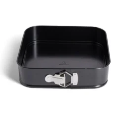 Moule charnière carré métal noir 26x26xH6,8cm