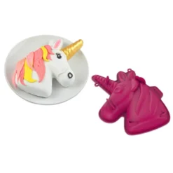 Moule licorne 3D silicone rouge