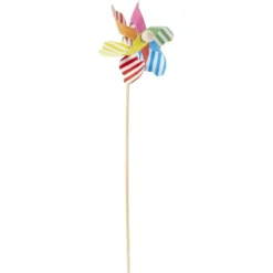 Moulin à vent multicolore Ø9xH25cm