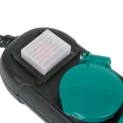 Multiprise étanche 4 prises noir et vert