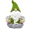 Nain de jardin avec boule solaire x2 blanc et vert H31cm