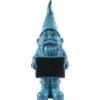 Nain de jardin avec pancarte craie uni bleu H30cm