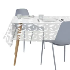 Nappe cristal rectangulaire transparente avec inscriptions 140x240cm