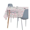 Nappe cristal rectangulaire transparente motif fleur bleue 140x240cm