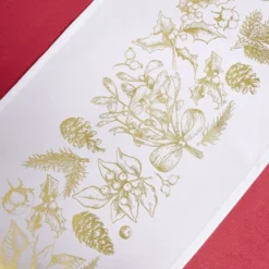 Nappe rectangulaire avec chemin de table imprimé décor réveillon
