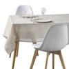 Nappe rectangulaire en tissu beige 140x250cm