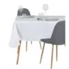 Nappe rectangulaire en tissu blanc uni 132x240cm