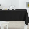 Nappe rectangulaire noire unie