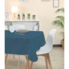 Nappe rectangulaire polyester anti tâche imprimé graphique bleu