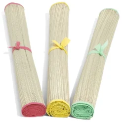 Natte de plage en paille 180x90cm - 3 coloris