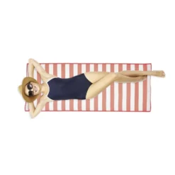 Natte de plage rayure bicolore 160x60cm