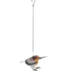 Oiseau décoratif à suspendre métal noir 20xH15cm