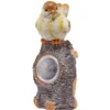 Oiseau solaire décoratif sur bois H20cm