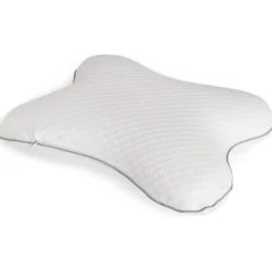 Oreiller ergonomique à mémoire de forme 51x36cm polyester blanc