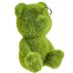 Ours en gazon synthétique vert 14x14xH20cm