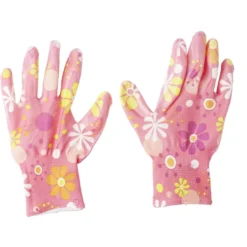Paire de gants jardin motif floral 13x24cm (3 modèles)