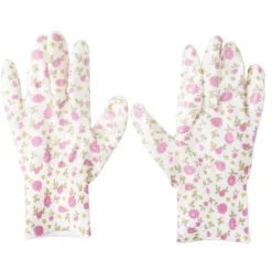 Paire de gants jardin motif floral 13x24cm (3 modèles)