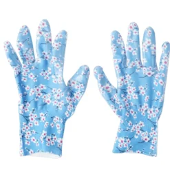 Paire de gants jardin motif floral 13x24cm (3 modèles)